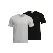4er Pack U.S. Polo ASSN. T-Shirt V-Hals 2xSchwarz/2xWeiß