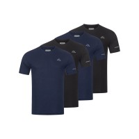 KAPPA 4er Pack Basic T-Shirt 2xSchwarz/2xNavy