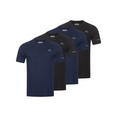 KAPPA 4er Pack Basic T-Shirt 2xSchwarz/2xNavy