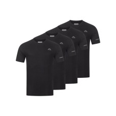 KAPPA 4er Pack Basic T-Shirt 4x Schwarz
