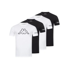 KAPPA 4er Pack Big Logo T-Shirt 2xSchwarz/2xWeiß