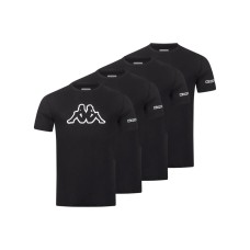 KAPPA 4er Pack Big Logo T-Shirt 4x Schwarz